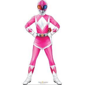 Cardboard People Pink Power Ranger Cardboard Cutout Standup - Power Rangers