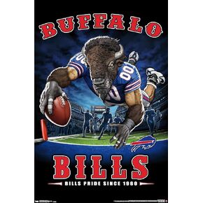 Trends International NFL Buffalo Bills - End Zone 17 Wall Poster, 22.375" x 34", Premium Unframed Version