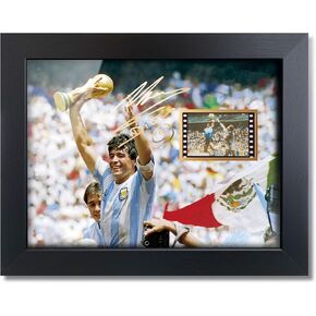 sufenvera Signed Maradona Framed Poster,Maradona Film Photo Collage Display,Gifts for Soccer Ball Fans on Birthday Christmas 8x6 Inches