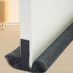 سدادة مسودة الباب، مسحة الباب، شريط عازل للصوت قابل للقطع، ختم باب مانع للضوضاء، حشو فجوة الباب، شريط ختم أسفل الباب لأسفل الباب (32 بوصة، رمادي) in Kuwait