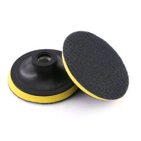 4" Hook and Loop Backer Pads with 5/8-11 Thread for Sanding Polishing (2-Pcs)