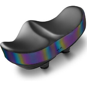 YLG Oversized Noseless Bike Seat for Men Women Comfort - Extra Large Noseless Padding Bicycle seat Suitable for Peloton, City, Electric Bikes, Wide Bike Saddle Cushion