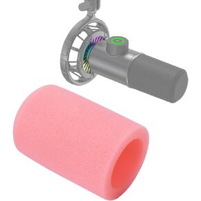 Fifine K658 Microphone Pink Pop Filter Windscreen, Noise Reduction Gaming Mic Foam Covers, Mic Foam Cover Pop Filter Compatible with Fifine K658 by SUNMON（Pink）