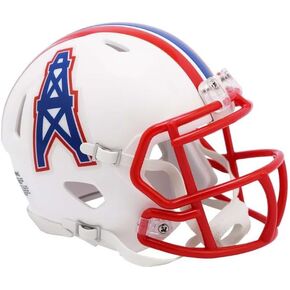 Riddell Houston 1981-1998 Throwback Speed Revolution Mini Helmet (Oilers: 1981-1998 Throwback)