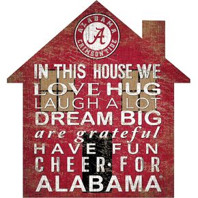 Fan Creations Alabama Crimson Tide 12" House Shaped Wood Sign