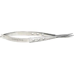 Spring Stitch Micro Scissors 5.5" with Extra Sharp Micro Fine Point Blades Made of Premium Grade Stainless Steel (Angled)