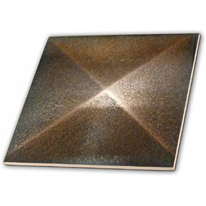 3dRose ct_53244_2 Bronze Metal Medallion Ceramic Tile, 6"