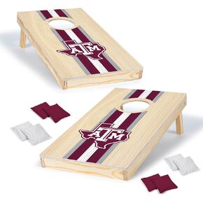 Wild Sports College Portable Size 1' x 2' Solid Wood Cornhole Set with Direct Print HD Team Graphics – Travel Size