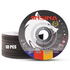 Grinding Wheel 5 PCS, 4-1/2" Grinding Wheels for Metal, Steel, Stainless Steel & Cast Iron, Aluminum Oxide Grinding Discs for Angle Grinder, Aggressive & All-Purpose Grinding (4-1/2"×1/4"×7/8")