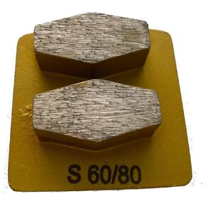 (9-Pack) Premium Diamond Grinding Discs Grinder Pads Compatible with Husqvarna PG Floor Grinders, Grinding Concrete Floor, Soft Bond, 60/80 Grit
