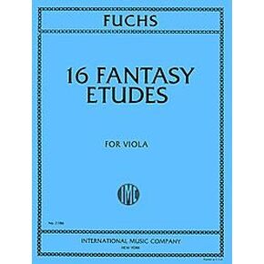16 Fantasy Etudes By Lillian Fuchs. For Viola Solo.