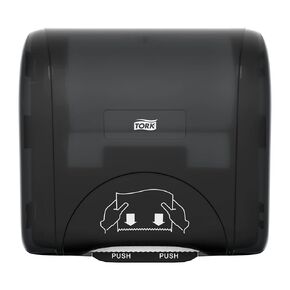Tork Mini Mechanical Hand Towel Roll Dispenser, Black, H86, Durable, Compact, One-at-a-Time dispensing, 774828