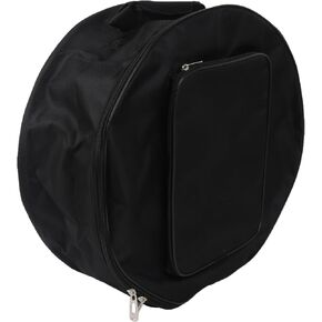 Yibuy 15.75x7.09 Inches Adjustable Snare Drum Bag Black Drum Case with Outer Pocket