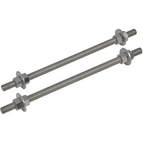 Roof Top Blox Adjustable Piping Support ROD-03 Zinc-Coated Threaded Extension Rod, 1/2" Diameter x 12", 2 Pack