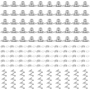 50 Piece Set Grade Twist Lock Fasteners Turn Button Eyelet and Stud, Mounting Screws for Canvas Marine Fastener Turn Buttons