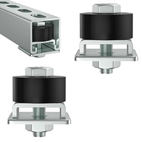 Trolley Roller Limit Positioning for 1-5/8" Wide Strut Channel - Prevent Detachment and Ensure Stability (Silver-2 Pack)