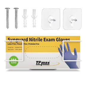 L Size Gloves Box Holder Glovesbox Wire Rack Dispenser for Gloves,Tissues Paper Towels Organizer - Mounting Accessories Included - Medium - Holds 2 Boxes - Perfect for Lab, Food Service and Home