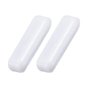 YOKIVE 2 Pcs Magnetic Stir Bar, PTFE Coated Cylinder Type Stirrer | Great for Lab Liquid Solution Stirring Mixing(White, 0.47 x 0.12-Inch)