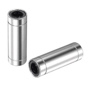 uxcell LM8LUU Linear Ball Bearings 8mm Bore 15mm OD 45mm Length Nickel Plated for CNC Machine 3D Printer 2pcs