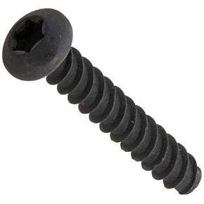 Small Parts 0205LTPB Steel Thread Rolling Screw for Plastic, Black Oxide Finish, Pan Head, Star Drive, #2-28 Thread Size, 5/16" Length (Pack of 100)