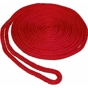 SeaSense Pre-Spliced Double Braid MFP Dock Line, 1/2-Inch x 15-Feet, Red