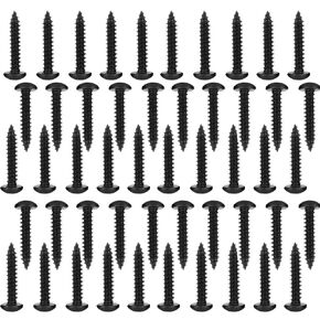 M5*20mm Black Self Tapping Screws, Phillips Pan Head Zinc Plating 304 Stainless Steel Screws, Fasteners Bolts for Plastic Wood Furniture and Drywall 50 Pcs