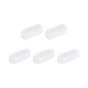 MECCANIXITY Magnetic Stirrer Mixer Stir Bar Rod 20mm(0.79") x8mm Cylinder Shape PTFE Coating Magnet White for Laboratory 5Pcs