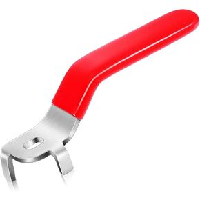 2pcs Lever Handle for Ball Valve Total Length 93mm,Hole Size 5x8mm,Hole Thickness 2mm,for Outdoor Faucet Replacement Repair Hose Bib,Red and Blue（5x8x2mm）
