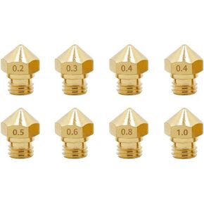 8 قطع من Aokin MK10 فوهات طابعة ثلاثية الأبعاد، فوهة M7 لطارد الخيوط لطابعة 1.75 مم خيوط ثلاثية الأبعاد Wanhao Duplicator D4/I3/Dremel QIDI Makerbot 2، 0.2 مم 0.3 مم 0.4 مم 0.5 مم 0.6 مم 0.8 مم 1.0 مم in Kuwait