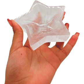 Selenite Bowl Star 4-inch - Premium Star-Inspired Crystal Dish for Cleansing and Charging, Unique Gift Idea, Decoration
