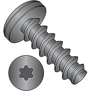 Small Parts 0808LTPB Steel Thread Rolling Screw for Plastic, Black Oxide Finish, Pan Head, Star Drive, #8-16 Thread Size, 1/2" Length (Pack of 100) in Kuwait