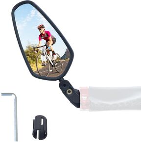 ZUKKA Bike Mirror Handlebar Mount Mirror Adjustable 360°Angle Rear View Mirror for Right/Left Bike Mirrors for Mountain Bike Folding Bike Hybrid Bike