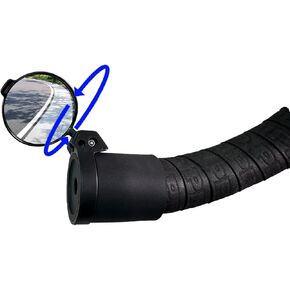 Bicycle Mirror for Handlebars, Mini Foldable Rear View Mirror, Rubber Mounting Sleeve for Handlebars, 360°Rotatable Universal Bicycle Mirror for Mountain Bike