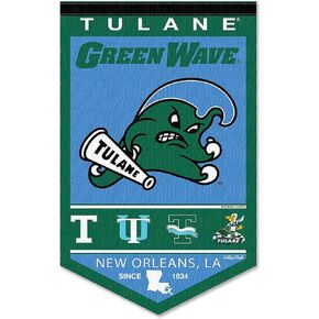 Tulane Green Wave Heritage History Banner Pennant