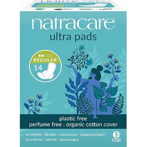 Natracare Pads Ultra With Wing Regular 14 Count (2 Pack)
