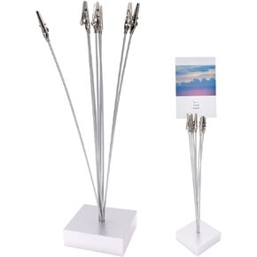 Cube Base 8-Branch Tree Style Memo,Photo Clip,Paper Holder,Table Number Holder for Wedding Party
