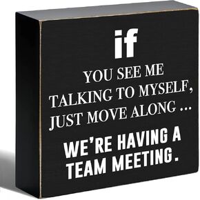 Never Forget The Difference You Make Black Wooden Rustic Box Sign Decor for Workplace Home Office Shelf Table Decoration, Employee Appreciation Gift, 6 x 6 Inch