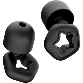 Ear Plugs for Sleeping Noise Reduction, Silicone Soft Reusable Washable Star Earplugs for Sleep-3 Pairs 3 Size with Small Box,Sound Blocking Ear Plugs for Work,Flights,Concerts,Snoring (White, 3 Size)