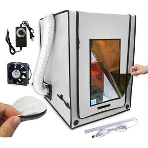 Multifunctional 3D Printer Enclosure w/ 3-Layer Filter Ventilation Fan Resin 3D Printer Tent Cover Eliminate Odors Dustproof Isolate Noise for Ender 3 v3 SE/KE, Ender 3 Pro/V2/ Neo, CR10 SE