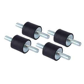 Rubber Shock Absorb Mounts, M6 Anti Vibration Rubber Isolator Mounts, 4pcs M6 20x20mm Air Compressor Pump Anti Vibration Rubber Mount Shock Damper Boat Car Silent Block Damper
