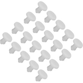MECCANIXITY Silicone Snap in Locking Hole Plugs Rubber Panel Seal Cover Flush Type Panel Round for Kitchen Rubber Bulkheads Waterproof Sealing Plugs 2.5mm/0.1 Inch Diameter White,Pack of 30