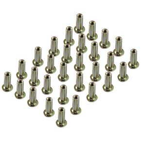 Multi-Grip Rivet-Nut 30 PCS M5*22 Pre-Bulbed Shank Carbon Steel Color-Zinc-Plated Flat Head Threaded Insert Nut (M5*22)