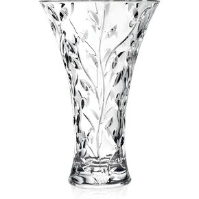 Lorren Home Trends Crystal Laurus Vase 11"-Made In Italy