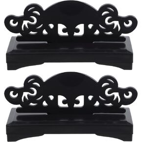 Folding Fan Display Stand 2pcs Japanese Handy Fan Display Holder Chinese Wood Folding Fan Stand Display Base for Exhibition Desktop Hand Fan Holder
