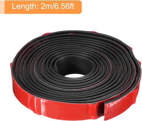 شرائط مطاطية لاصقة من uxcell، مقاس 0.6 بوصة عرض × 1/16 بوصة طول × 6 بوصة طول، لفات من مطاط النيوبرين الصلب مع دعم لاصق للحرف اليدوية in Kuwait