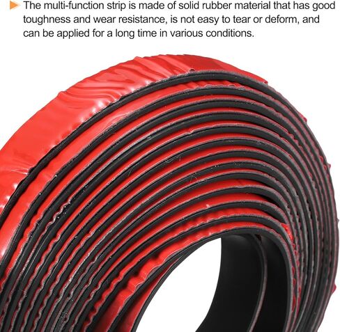 شرائط مطاطية لاصقة من uxcell، مقاس 0.6 بوصة عرض × 1/16 بوصة طول × 6 بوصة طول، لفات من مطاط النيوبرين الصلب مع دعم لاصق للحرف اليدوية in Kuwait