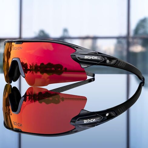 Polarized Cycling Glasses Sports Sunglasses for Men Women UV400 bicycle MTB Mountain Bike Glass with 3 Lenses in Saudi Arabia