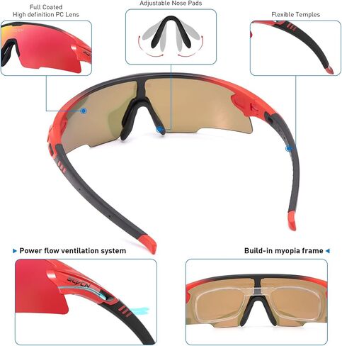 Polarized Cycling Glasses Sports Sunglasses for Men Women UV400 bicycle MTB Mountain Bike Glass with 3 Lenses in Saudi Arabia