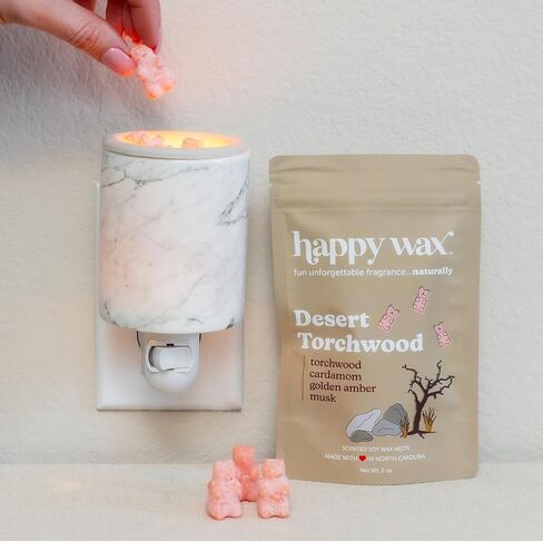 Happy Wax Calming Lavender Bear Melts - Natural Floral Scented with Essential Oils - Non-Toxic, Pet-Safe (8 oz Pouch) in Saudi Arabia