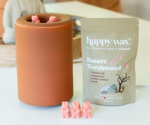 Happy Wax Calming Lavender Bear Melts - Natural Floral Scented with Essential Oils - Non-Toxic, Pet-Safe (8 oz Pouch) in Saudi Arabia